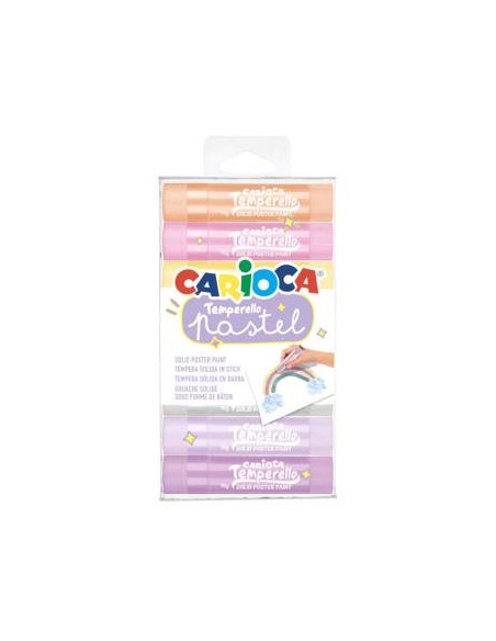 Témpera Sólida Carioca Pastel 8 colores para manualidades