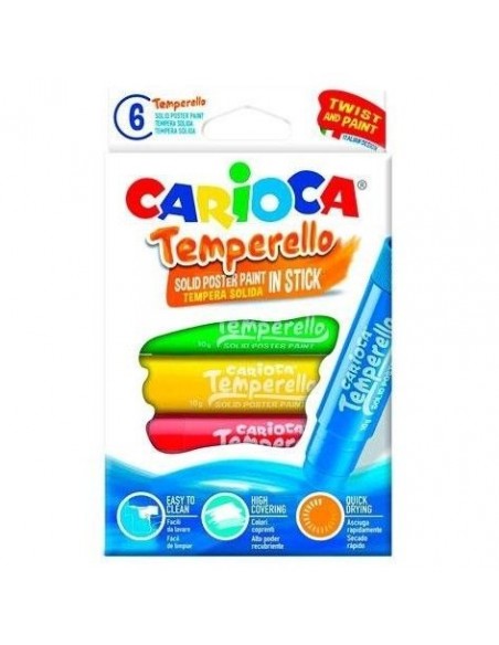Temperello Sólido Carioca 6 colores para manualidades
