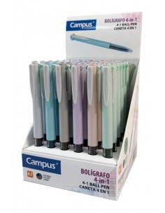 Bolígrafo Campus 4 colores Morandi 4 en 1 expositor 36 unidades