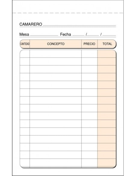 Talonario Camareros Plus Duplicado Makro Paper T-140