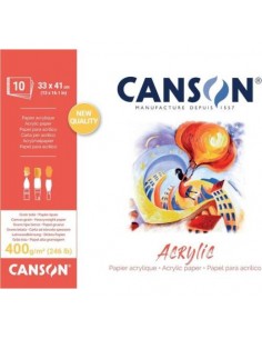 Bloc Canson Acrylic 34x41 cm 400 g 10 hojas 2