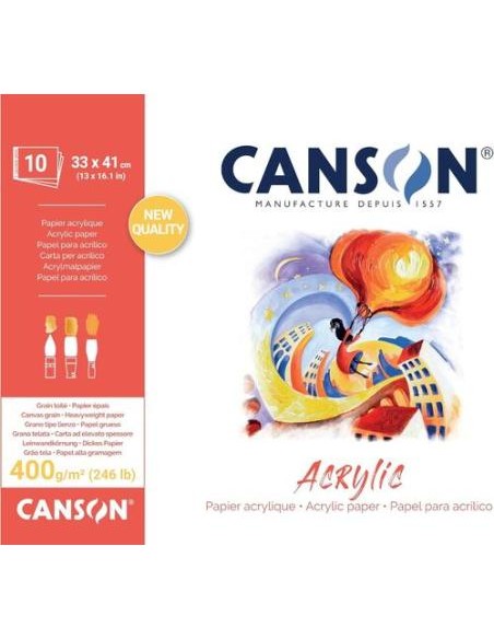 Papel Canson Acrylic 400 g para pintura acrílica