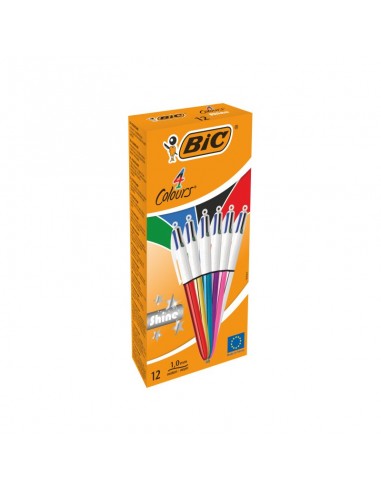 BIC 4 Colores Shine cuerpo metalizado surtido