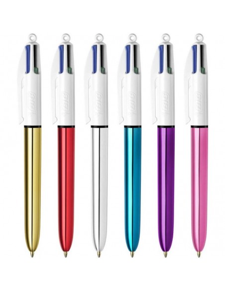 Bolígrafo BIC 4 Colores Shine punta 1 mm