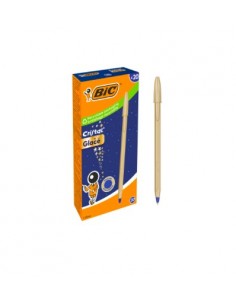 Bolígrafo BIC Cristal Glacé oro mate tinta azul 2