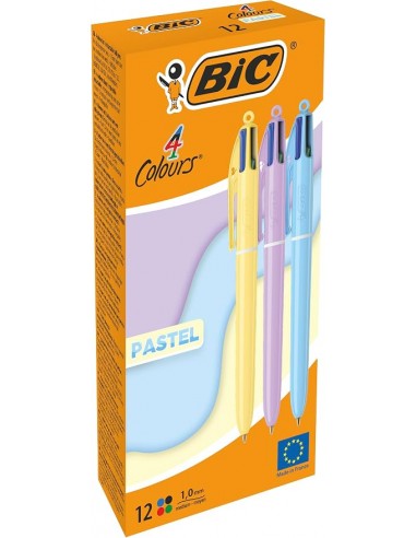 Bolígrafo BIC 4 Colores Pastel punta 1 mm
