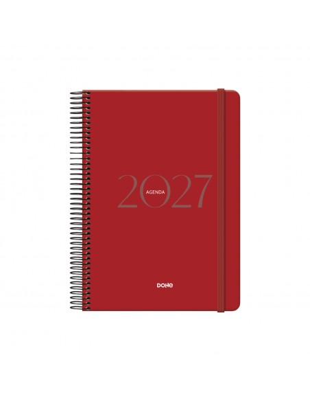 Agenda Dohe Montana 2026 día página burdeos