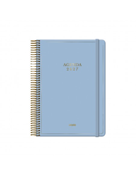 Agenda Dohe Velvet día página azul 14x20 cm