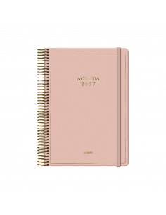 Agenda Dohe Velvet día página rosa 14x20 cm
