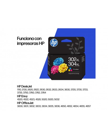 Cartucho HP 302XL y 304XL Tricolor Original