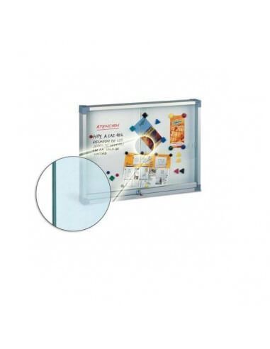 Vitrina para anuncios 60x80 cm superficie metálica blanca Faibo