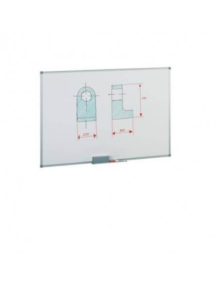 Pizarra metálica blanca 45x60 cm acero lacado Faibo