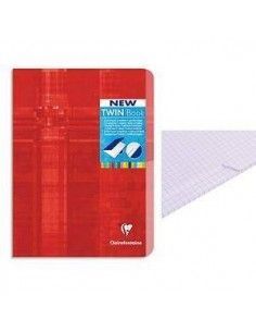CUADERNO CON INDEX CENTRAL TWIN BOOK GRAPADO CUADRICULADO