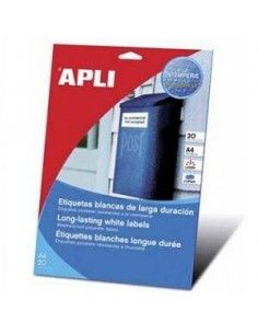 ETIQUETAS BLANCAS DE POLIESTER PACK DE 20 HOJAS A4