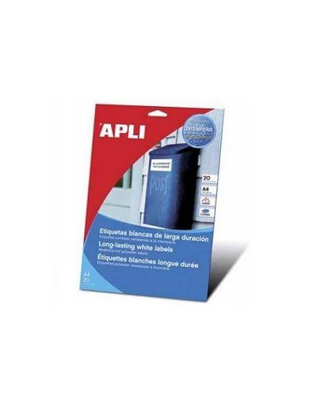 ETIQUETAS BLANCAS DE POLIESTER PACK DE 20 HOJAS A4