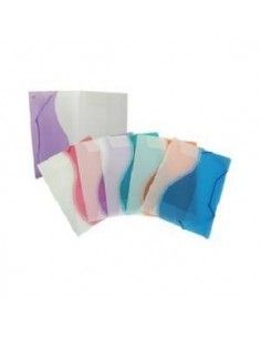 CARPETA CON GOMAS Y SOLAPAS BICOLOR