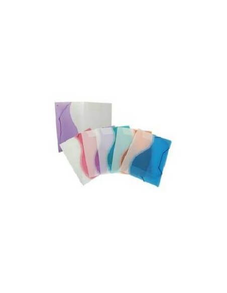 CARPETA CON GOMAS Y SOLAPAS BICOLOR