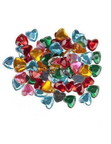 CORAZONES BRILLANTES 10MM BOLSA DE 75 UNIDADES