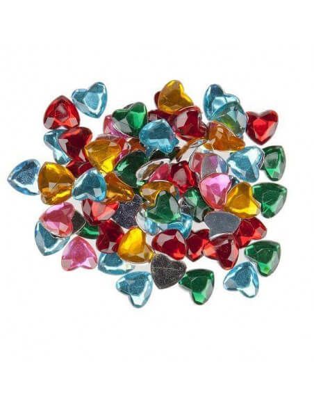 CORAZONES BRILLANTES 10MM BOLSA DE 75 UNIDADES