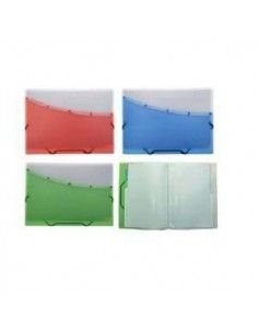 CARPETA CLASIFICADORA DE POLIPROPILENO TRANSPARENTE BICOLOR