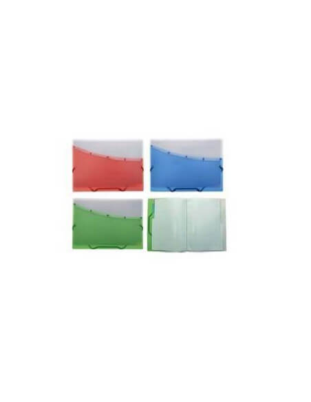 CARPETA CLASIFICADORA DE POLIPROPILENO TRANSPARENTE BICOLOR