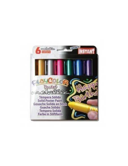 PLAYCOLOR 5G POCKET METALLIC  ESTUCHE DE 6 COLORES SURTIDOS