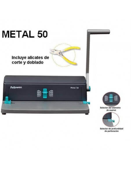 ENCUADERNADORA ESPIRAL METAL 50 A4 FELLOWES