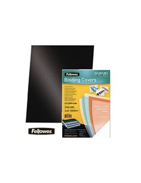 PORTADAS DE ENCUADERNACION A4 PVC OPACO NEGRO PACK DE 100 UNIDADES
