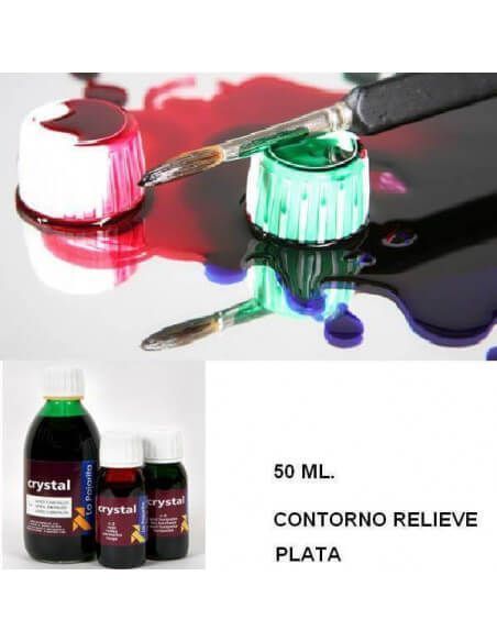 LACA TRANSPARENTE CRISTAL RELIEVE PLATA 50 ML