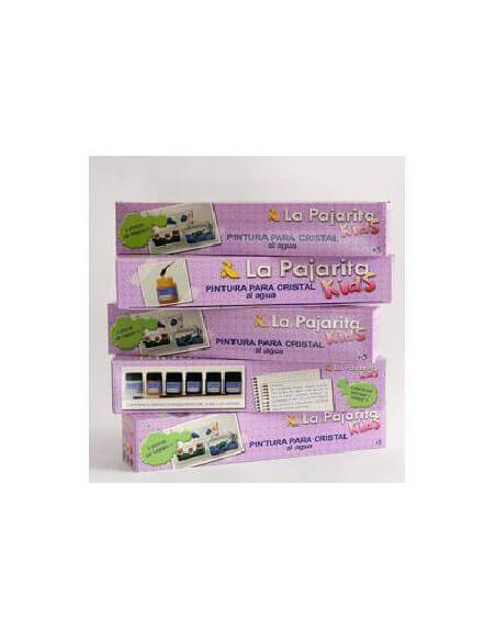 ESTUCHE LACA CRISTAL  AL AGUA 6 COLORES SURTIDOS DE 25 ML