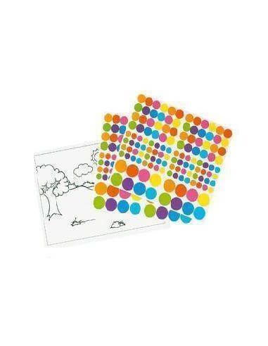 GOMETS MULTICOLOR REDONDO 6 HOJAS REMOVIBLES