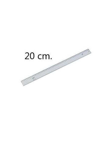 Regla de metacrilato 20 cm transparente