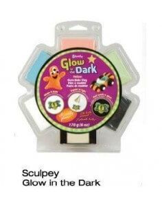 SCULPEY FOSFORESCENTE PACK DE 6 PIEZAS