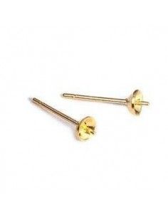 FORNITURA DE PENDIENTES DORADO 4X10 MM 10 UND