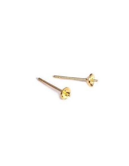 FORNITURA DE PENDIENTES DORADO 4X10 MM 10 UND